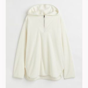 H&M fleece hooded quarter zip sweater - size M